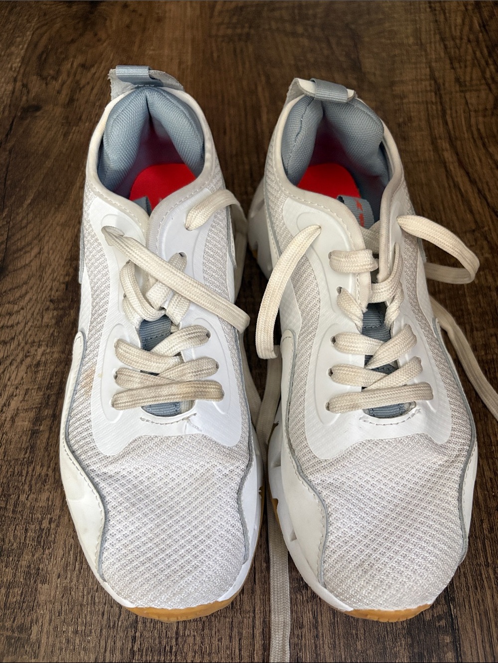Reebok Ortholite Comfort Footbed White Light Gray Athletic Sneakers with Insoles